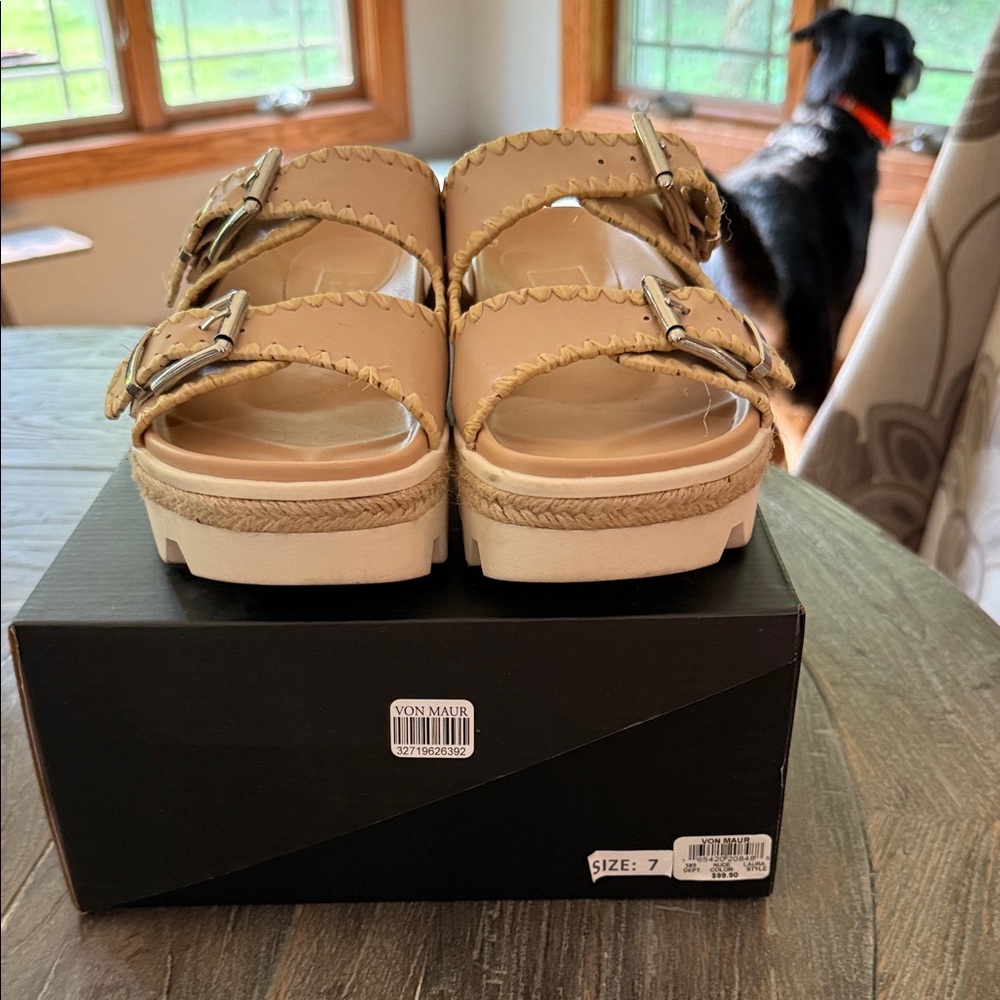 ShuShop Tan Buckle Sandals